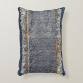 デニムブルージーンズカジュアル：ダブルパッチ アクセントクッション (正面(垂直))