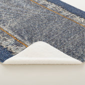 デニムブルージーンズカジュアル:ダブルパッチ シェルパブランケット (3/4)