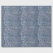 デニムブルージーンズプリント ラッピングペーパー (フラット)
