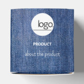 デニムブルーストロングロゴビジネス製品包装 フェイバーボックス (上部)