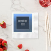 デニムブルースペーパーナプキン 縁ありカクテルナプキン (インサイチュ)