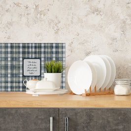 デニムブルーセージ緑の白ガラスカスタマイズ可能 カッティングボード