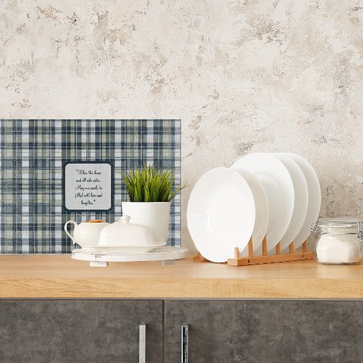 デニムブルーセージ緑の白ガラスカスタマイズ可能 カッティングボード