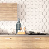 デニムブルーセージ緑ホワイトプレイド カッティングボード