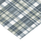 デニムブルーセージ緑ホワイトプレイド テーブルクロス (アングル)