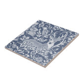 デニムブルーディアウッドランドフォレスト華美動物 タイル (側面)