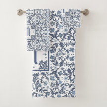 デニムブルーパーソナライズされたフローラ