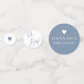 デニムブルーボーイベビーシャワーカスタム コンフェッティ (裏面)