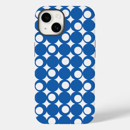デニムブルーモダンボールデザイン@ Emporio Moffa Case-Mate iPhoneケース (裏面)