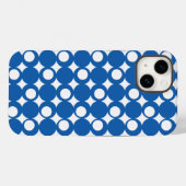 デニムブルーモダンボールデザイン@ Emporio Moffa Case-Mate iPhoneケース (裏面 (横))