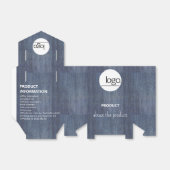 デニムブルーロゴビジネスの宣伝用パッケージ フェイバーボックス (折り畳みなし)