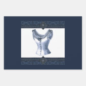 デニムブルーヴィンテージブッシェ ラッピングペーパーシート (正面3)