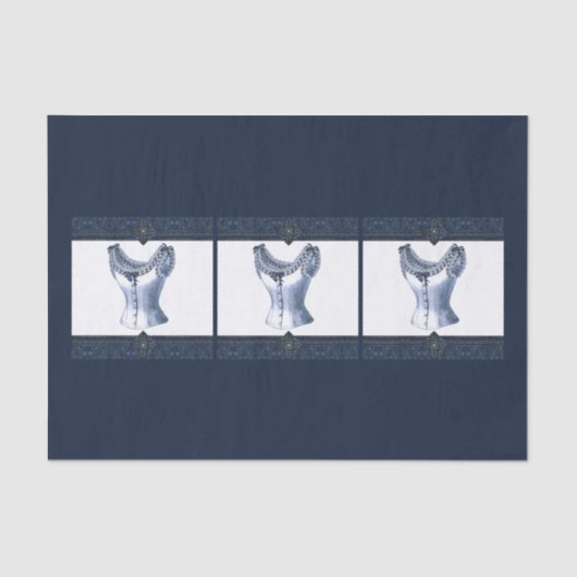 デニムブルーヴィンテージブッシェ 薄葉紙 (正面)