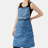 デニムブルー：ジーンズクラシックのテクスチャ。 エプロン (インサイチュ)