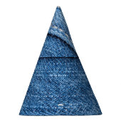 デニムブルー：ジーンズクラシックのテクスチャ。 パーティーハット (右)