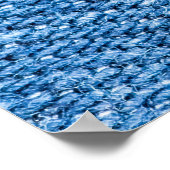 デニムブルー：ジーンズクラシックのテクスチャ。 ポスター (角)