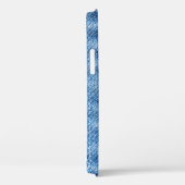 デニムブルー:ジーンズクラシックのテクスチャ。 Case-Mate iPhoneケース (裏面 / 右)