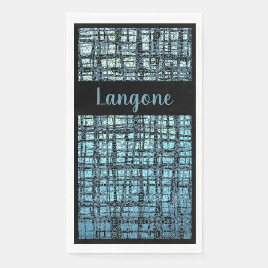 デニムブルーXとOのパターングレーチェックモノグラム (正面)