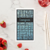 デニムブルーXとOのパターングレーチェックモノグラム (インサイチュ)