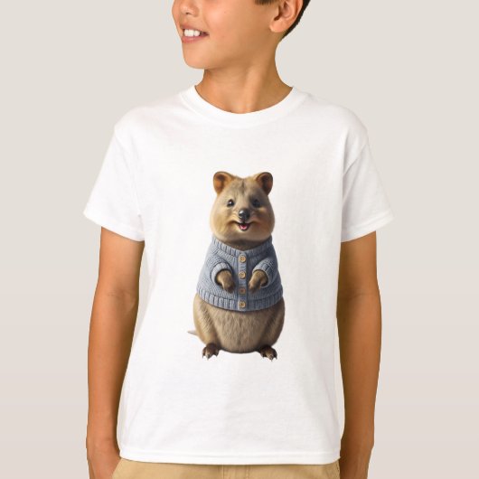 デニムベストカピバラ子供服 Tシャツ (正面)
