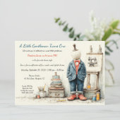 デニムベビー1st誕生日&香水スケッチ 招待状 (スタンド正面)