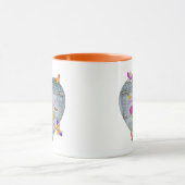 デニムポケットハート花蝶コーヒーマグ マグカップ (中央)