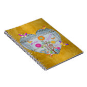 デニムポケットハート花蝶ノートブック ノートブック (右側)