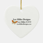 デニムポケットハート花蝶 セラミックオーナメント (裏面)