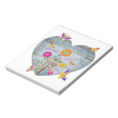 デニムポケットハート花蝶 ノートパッド (回転)