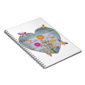 デニムポケットハート花蝶 ノートブック (右側)