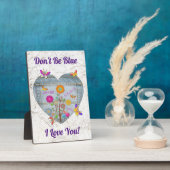 デニムポケットハート花蝶 フォトプラーク (側面)