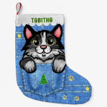 デニムポケットフェイクにタキシード猫名前をカスタムする