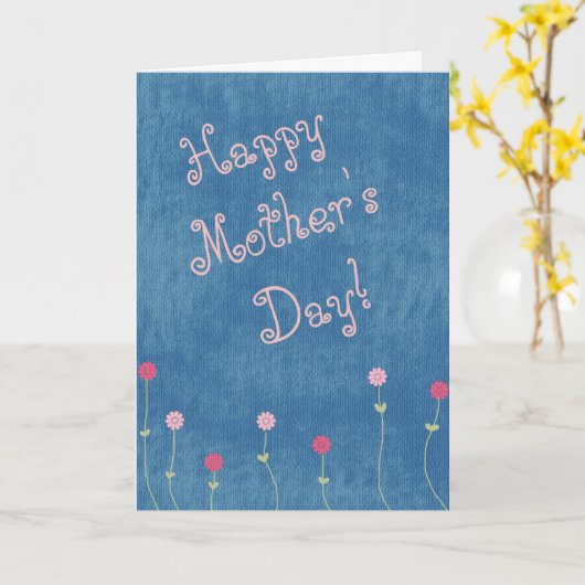 デニムマザーの日にピンクポジスを開催 カード (黄色い花)