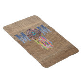 デニムママとレースのドリームキャッチャーフェイクをラップ マグネット (右側)