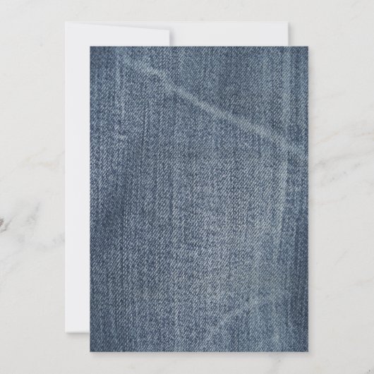 デニムモダンサプライズ誕生日パーティー 招待状 (裏面)