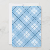 デニムモダンテディベア赤ちゃんシャワー 招待状 (裏面)