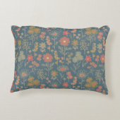 デニムモダンブルー&コーラルフローラ アクセントクッション (裏面)