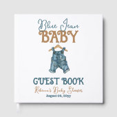 デニムモダンボーイブルージーンベイビーシャワー ゲストブック (正面)