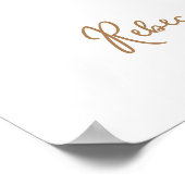 デニムモダンボーイブルージーンベイビーシャワー ポスター (角)