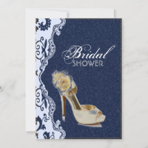 デニムモダンレースフローラカントリーブライダルシャワー