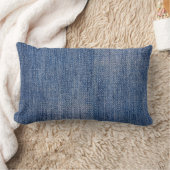 デニムルック腰枕 ランバークッション (ブランケット)