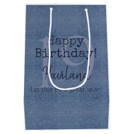 デニムルペルソナブルギフトHAMbyWG ミディアムペーパーバッグ (裏面)