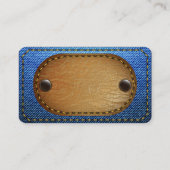 デニムレザーステッチ背景 名刺 (裏面)