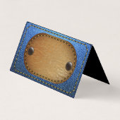 デニムレザーステッチ背景 名刺 (裏面)