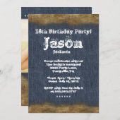 デニムレザーバースデーパーティー 招待状 (正面/裏面)