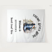 デニムレーステキサス州カントリー女性のカーボーイブーツのバーブリーシック タペストリー (正面(横))