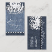 デニムンダイアモンズシャンデリア素朴 名刺 (正面/裏面)