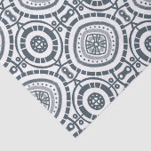 デニム円形タイル青白パターン 薄葉紙 (詳細)