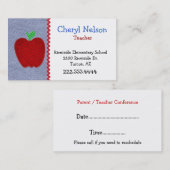 デニム及びAppleの先生の名刺 名刺 (正面/裏面)