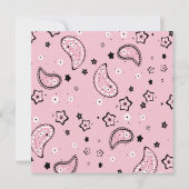 デニム女性のカーボーイ誕生日 招待状 (裏面)